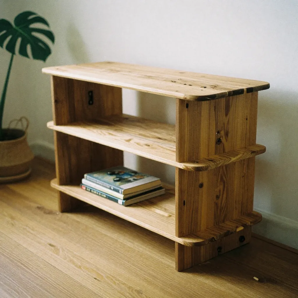Organized workspace with upcycled storage
